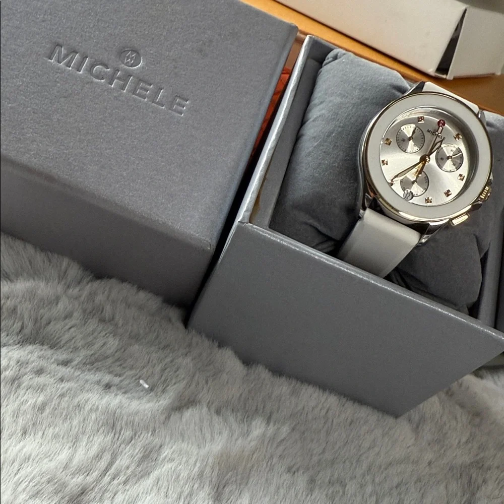 Michele Silver and Gold Watch